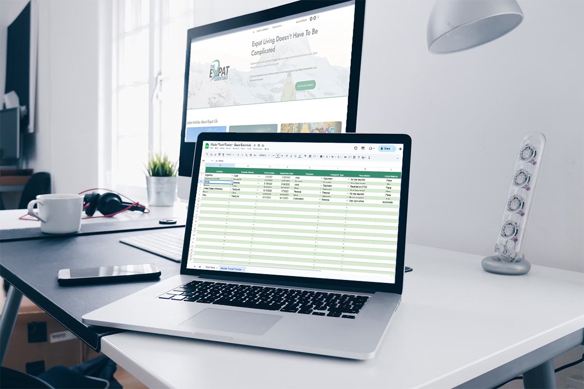 The Expat Essentials Master Travel Tracker Google Sheet - Free to Download
